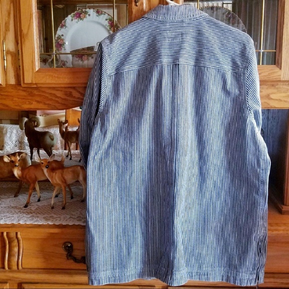 LAUREN JEAN CO. PINSTRIPE DENIM COAT ~🎊HP🎊 - Picture 2 of 7